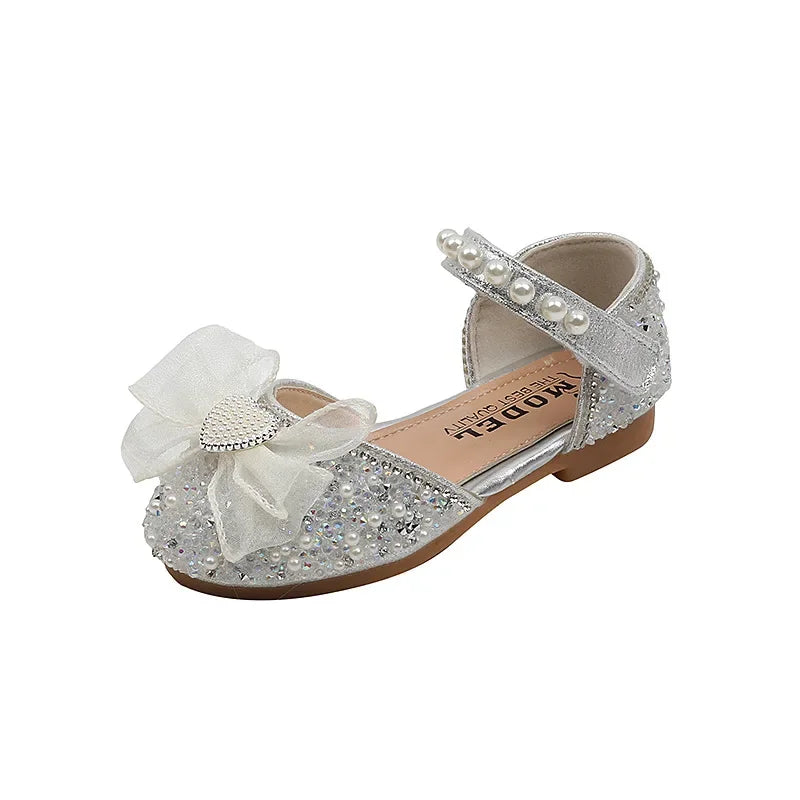 New Rhinestone Bow Wedding Princess Girls Sandal