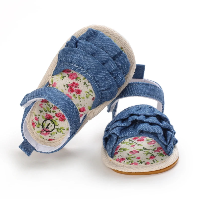 Baby Girl Summer Sandals 0-1 Year Cute Flower First Walker