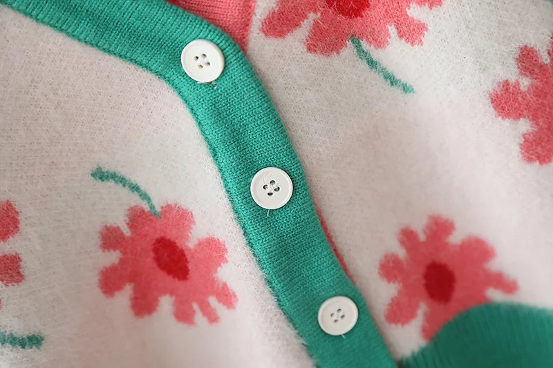 Children's Sweater Girls' Flower Girls Knitted Cardigan