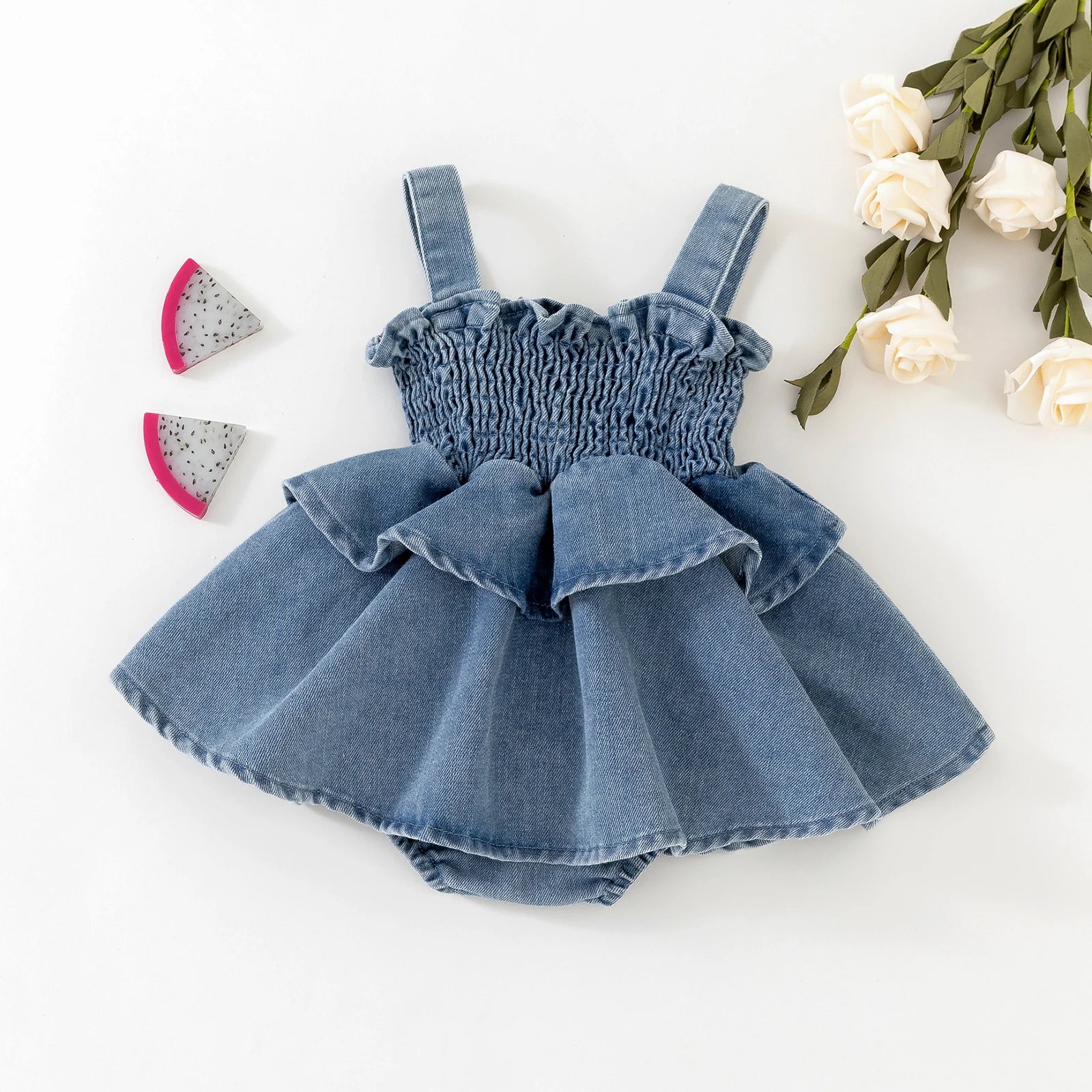 Strawberry Pattern Baby Girl Romper