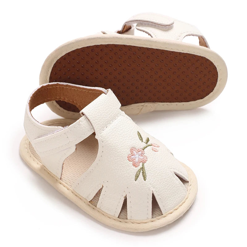 Baby Sandals Summer Floral Embroidered