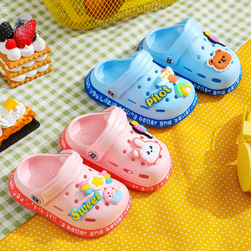 Kids Slippers For Boys Girls Cartoon Shoes Summer Toddler