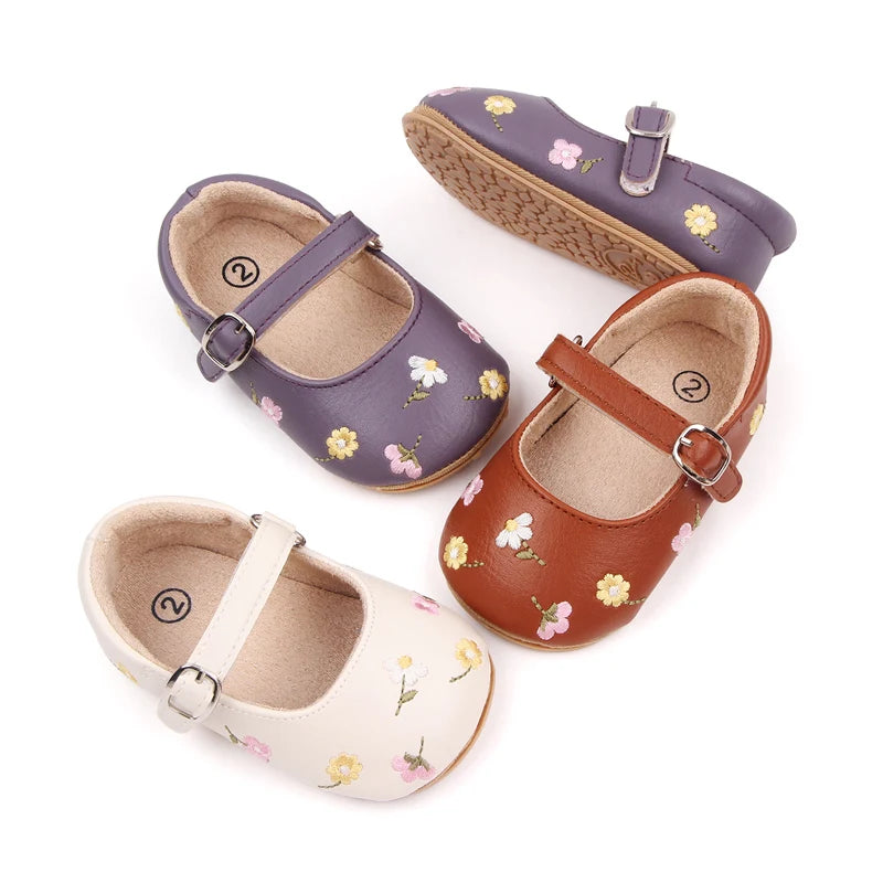 Baby Girls Shoes Cute Moccasins PU Leather Bowknot Soft Sole Flat Shoes
