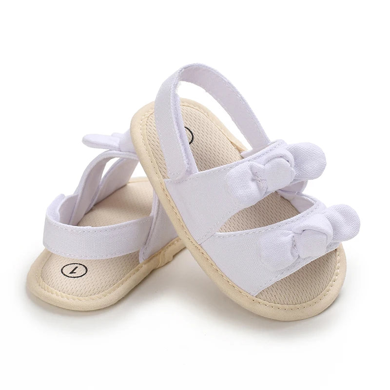 Baby Shoes Sandals Baby Girl Summer Flat White Flower Princess Shoes