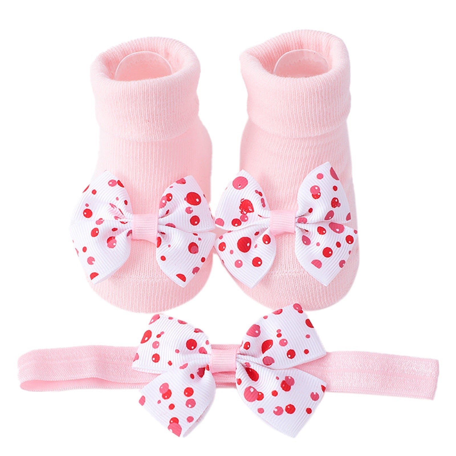 Calzino antiscivolo in pizzo per bambini + fascia per capelli