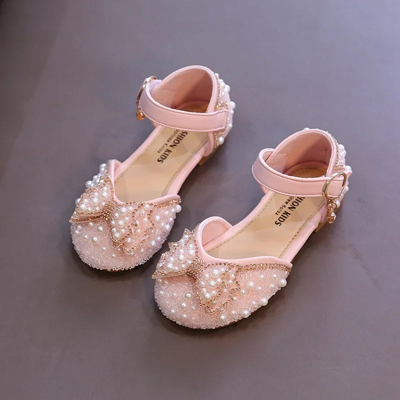 Cute Rhinestone Decorated Girls Shoes