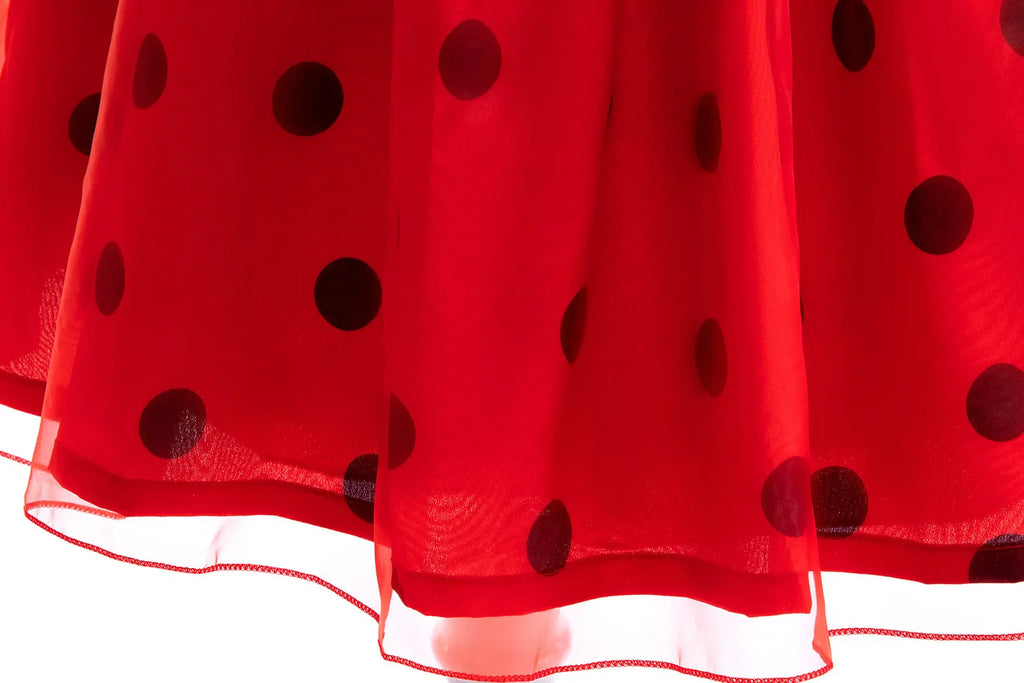 Red Children's Dress with Black