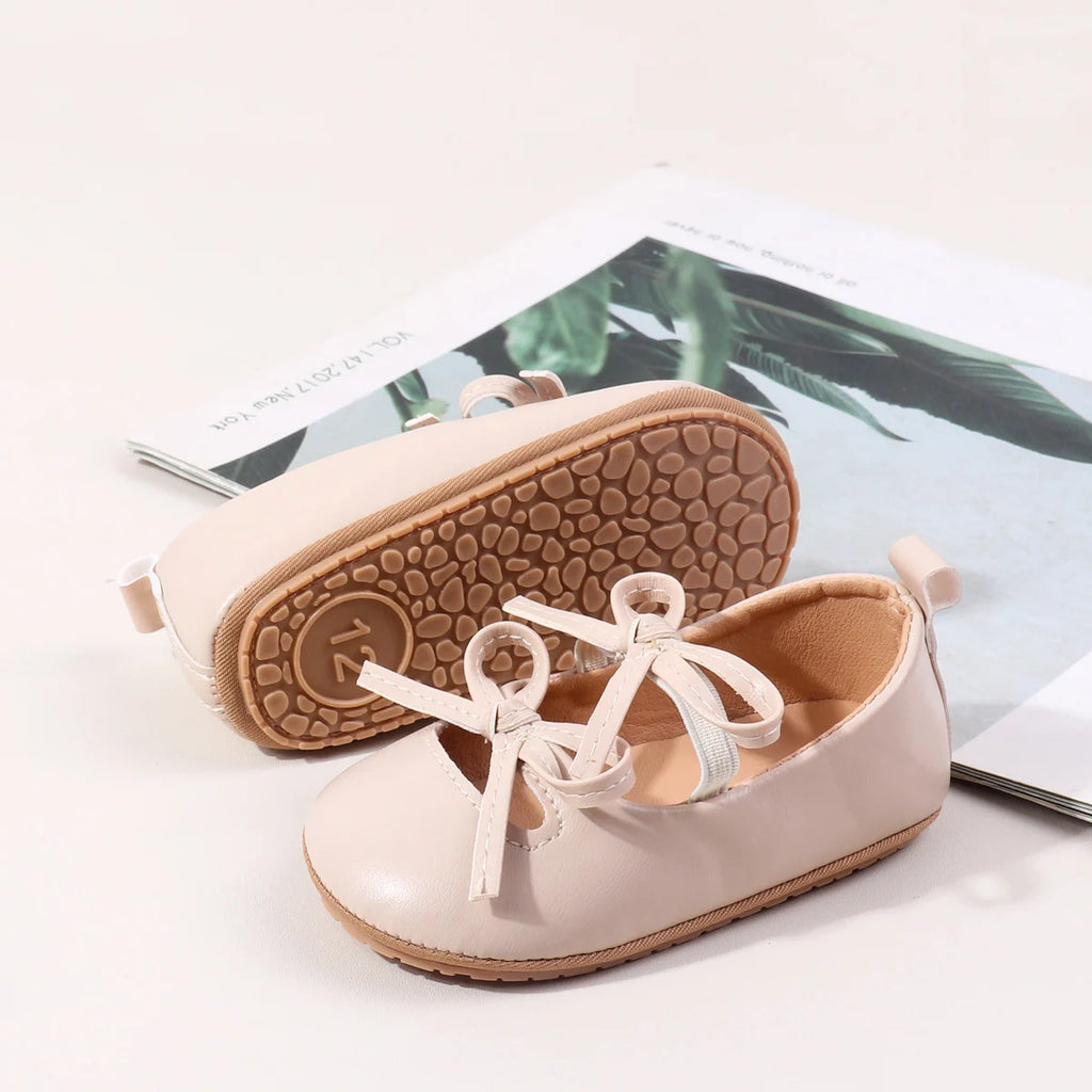 Spring Autumn Baby Girls First Walking Toddler Shoes With Fashion Design For 0-18M Soft And Comfortable TPR Sole