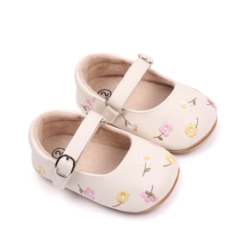 Baby Girls Shoes Cute Moccasins PU Leather Bowknot Soft Sole Flat Shoes