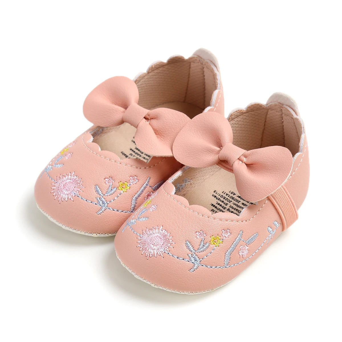 Baby Girls Mary Jane Flats with Bownot Non Slip Soft Sole Shoes