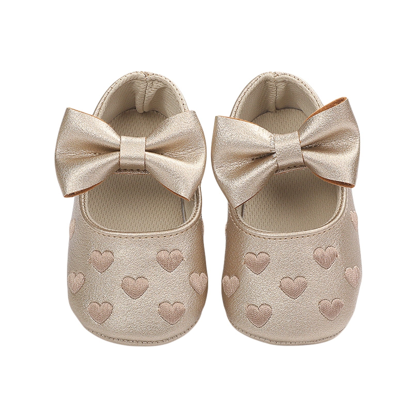 Scarpa da bambina con fiocco e cuore
