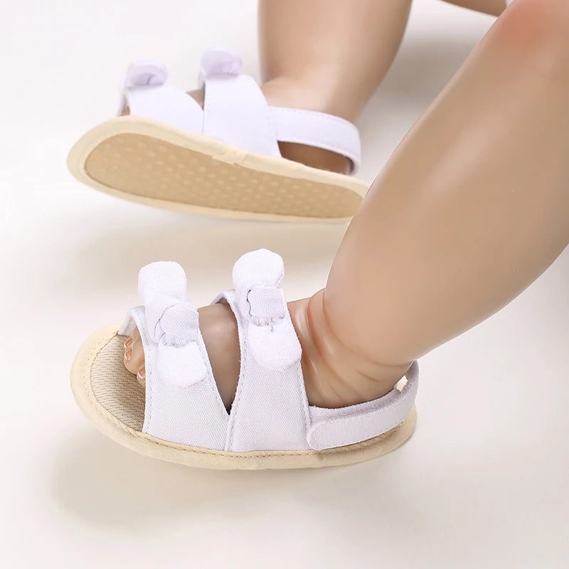 Baby Shoes Sandals Baby Girl Summer Flat White Flower Princess Shoes