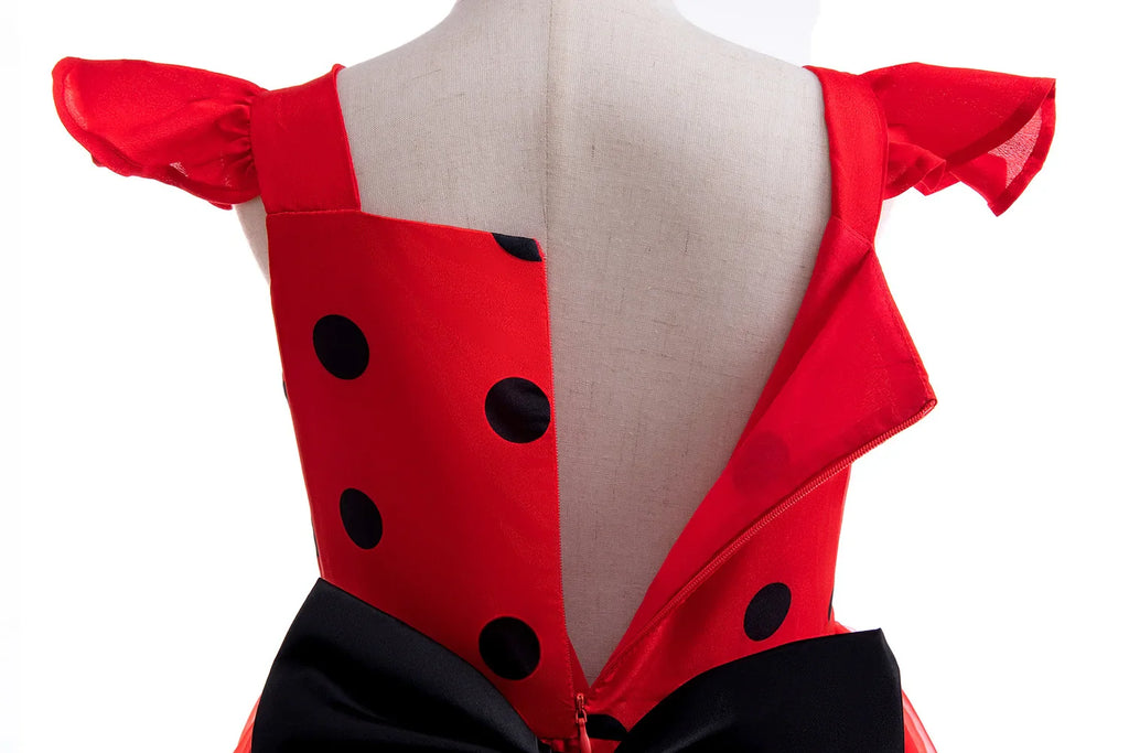 Red Children's Dress with Black