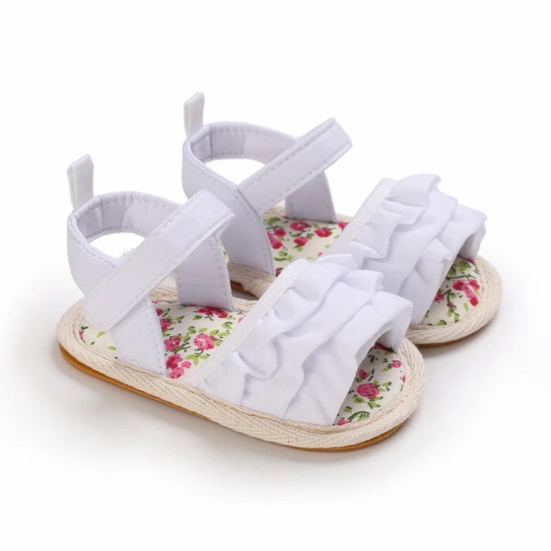 Baby Girl Summer Sandals 0-1 Year Cute Flower First Walker