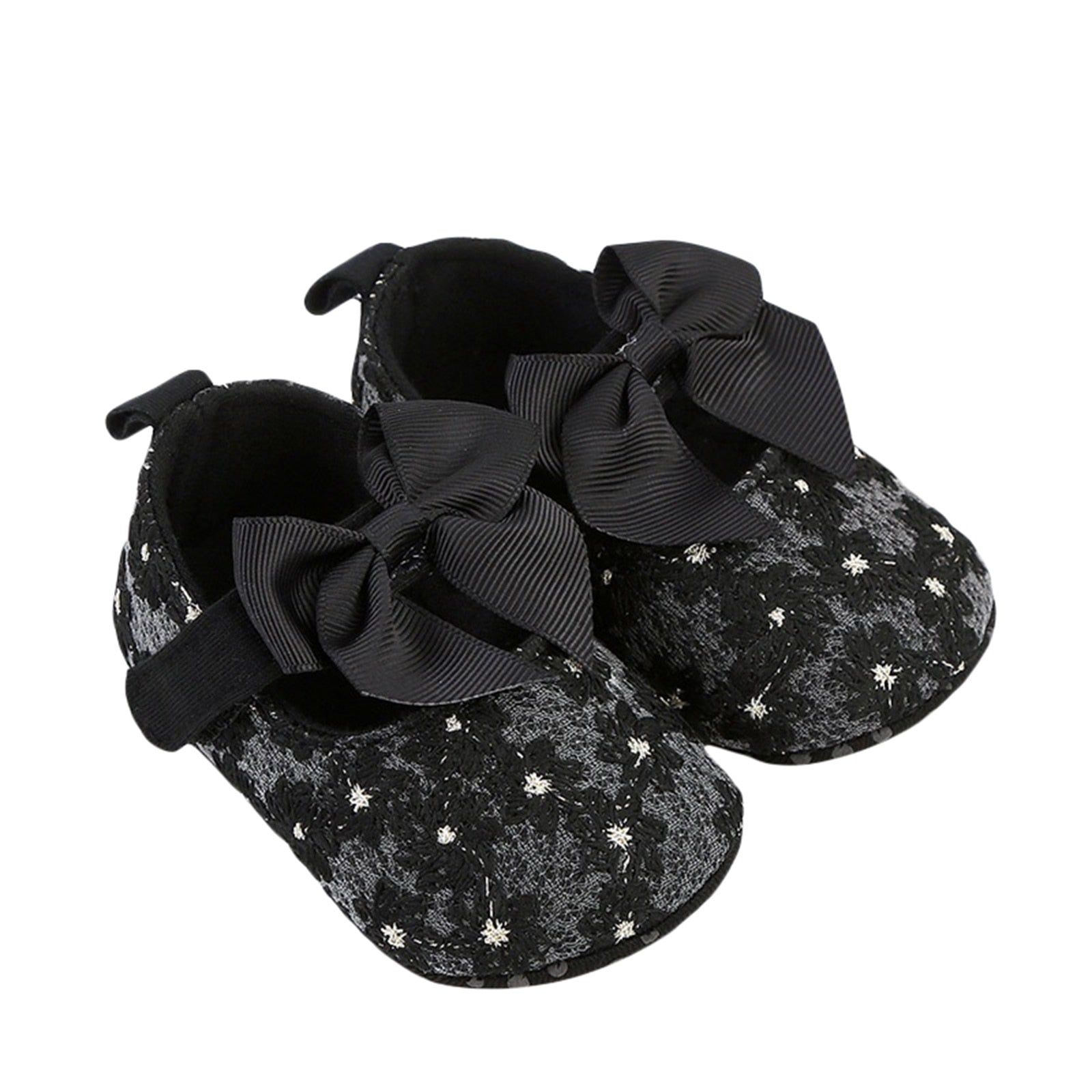 Scarpe per bambini ricamate con fiocco