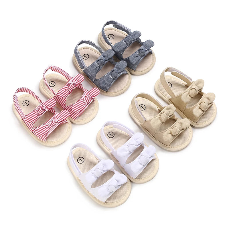 Baby Shoes Sandals Baby Girl Summer Flat White Flower Princess Shoes