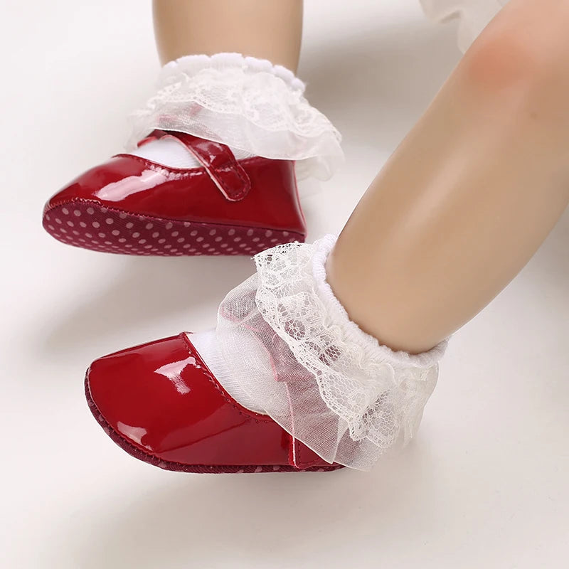 Baby Girl Shoes Bowknot Flats Soft Sole
