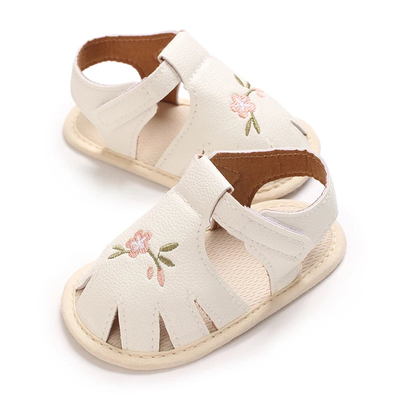 Baby Sandals Summer Floral Embroidered
