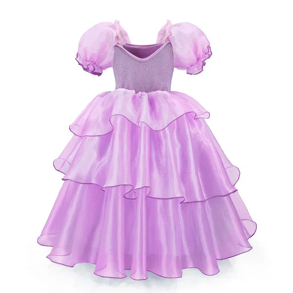 Purple Flower Children's Party Dress