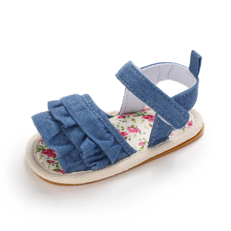 Baby Girl Summer Sandals 0-1 Year Cute Flower First Walker