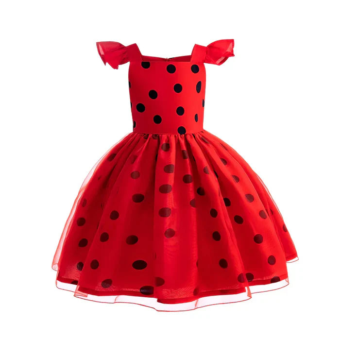 Red Children's Dress with Black