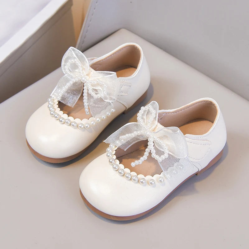 Little Girls Leather Shoes for Wedding Party