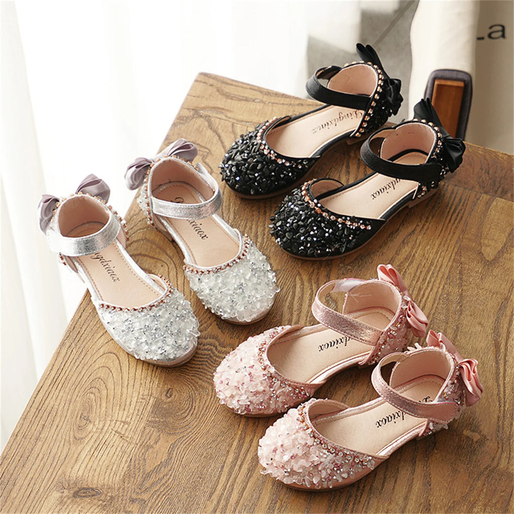 rhinestone Soft Sole Girls' Half Sandals