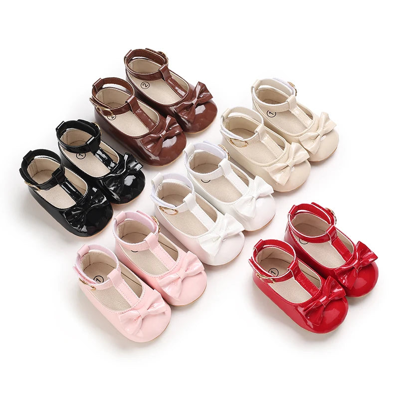Fashion PU Leather Baby Princess Shoes