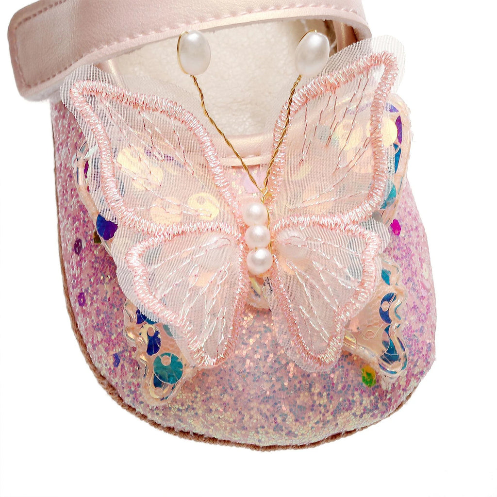 Shiny 3D Butterfly Princess Dress Shoes
