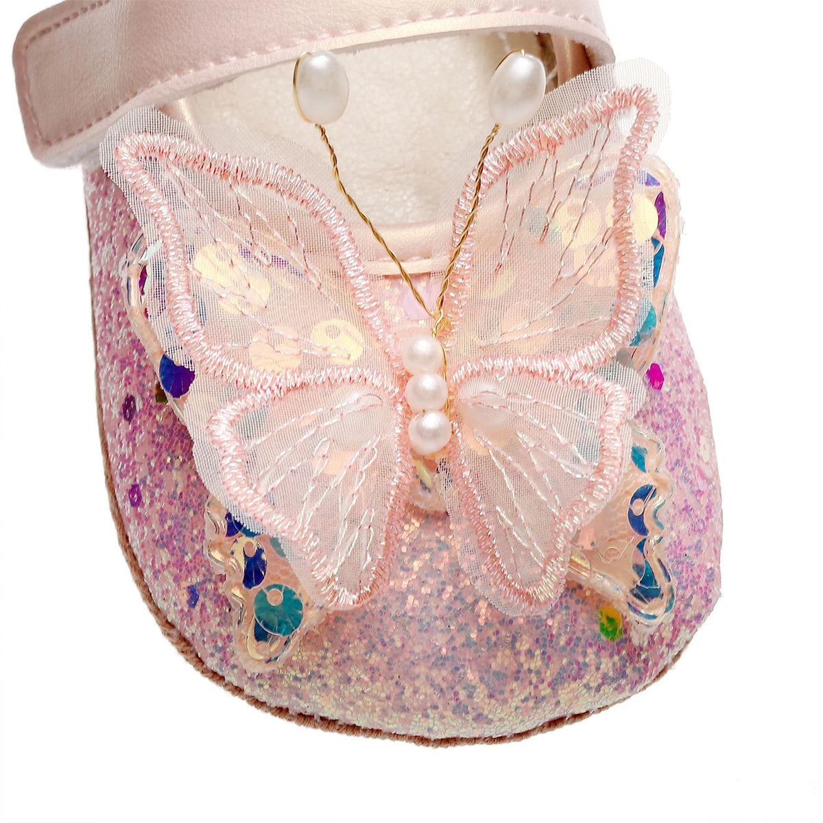 Shiny 3D Butterfly Princess Dress Shoes