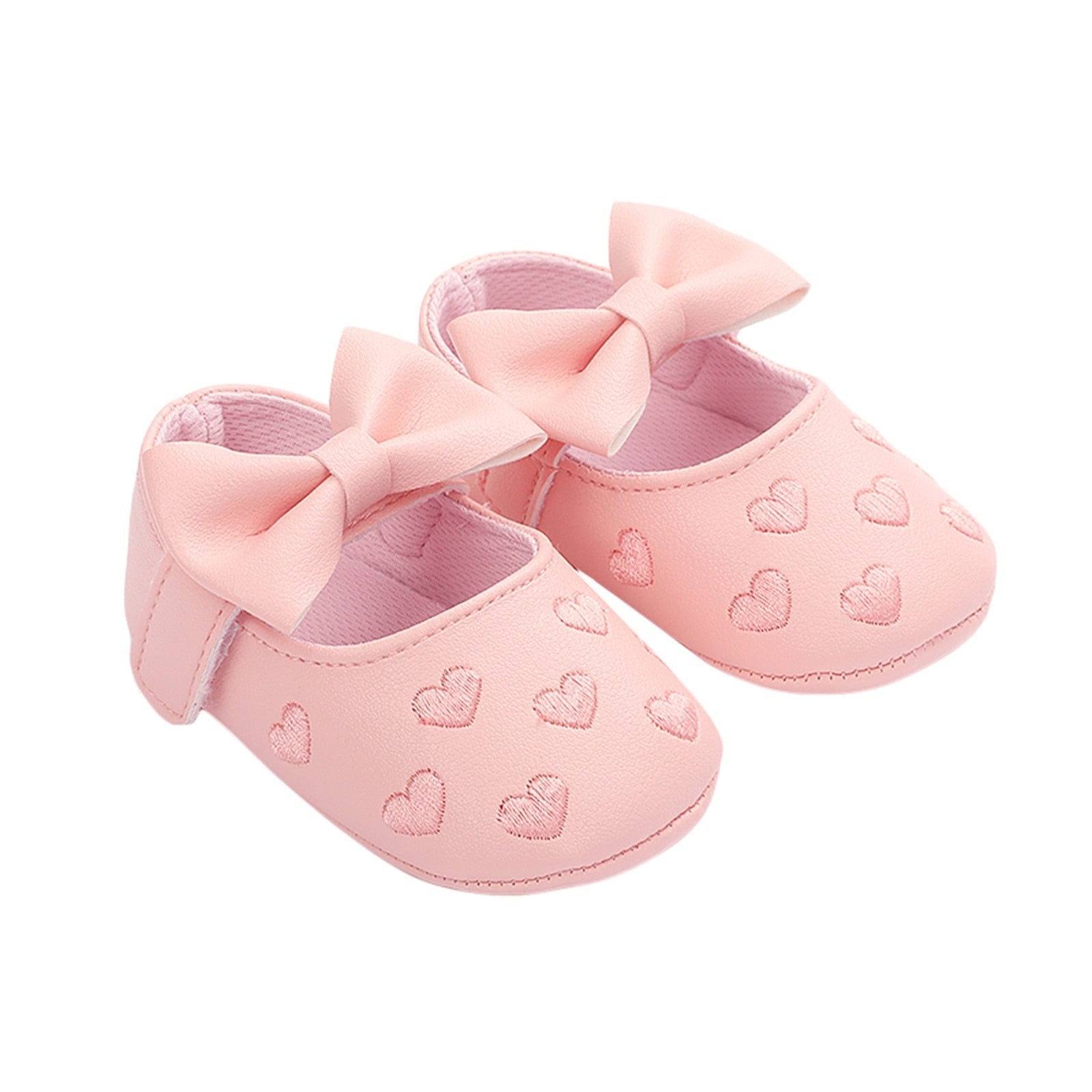 Scarpa da bambina con fiocco e cuore