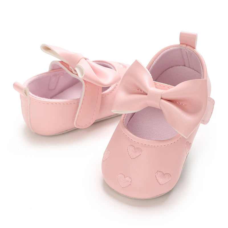 PU Love Embellished Baby Shoes