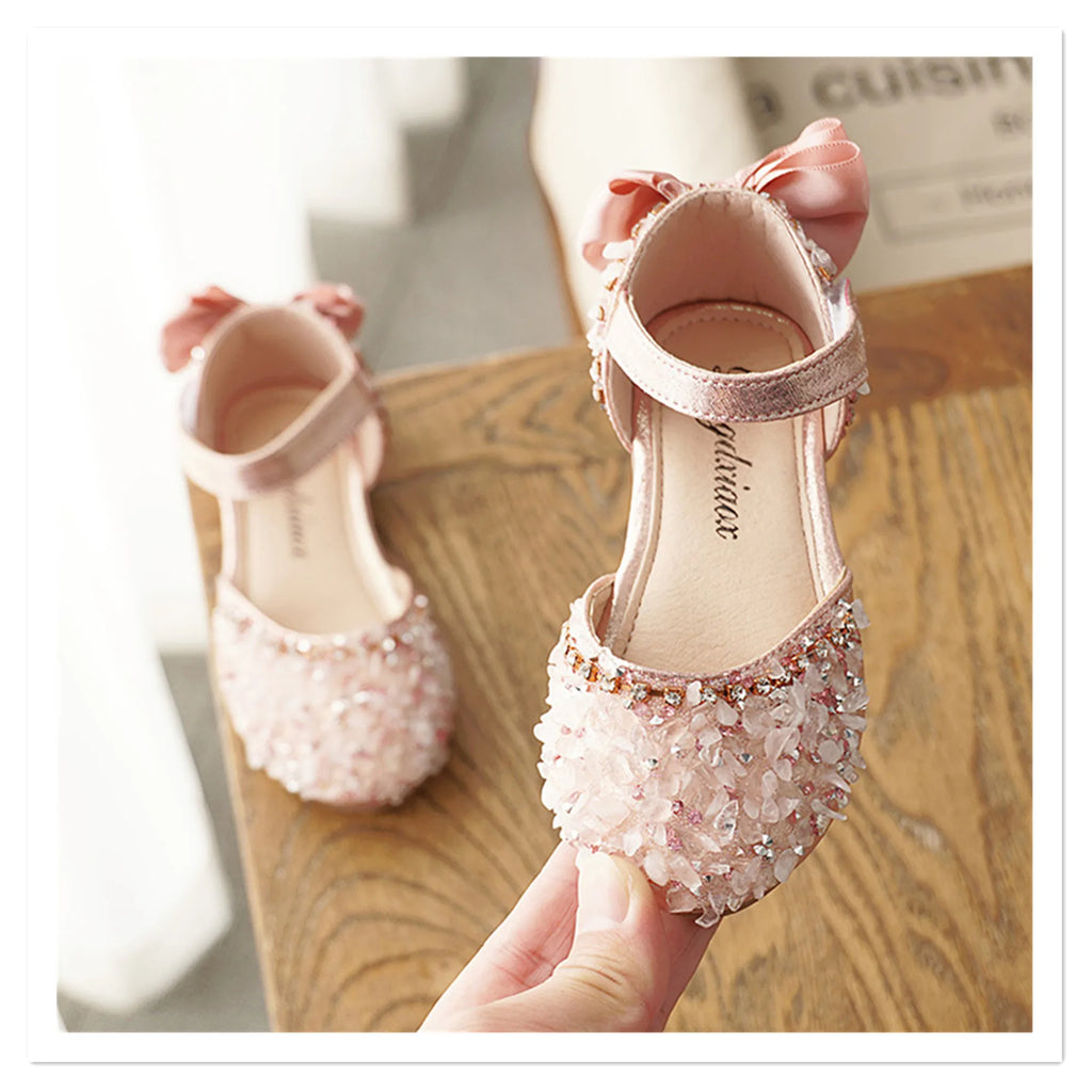 rhinestone Soft Sole Girls' Half Sandals