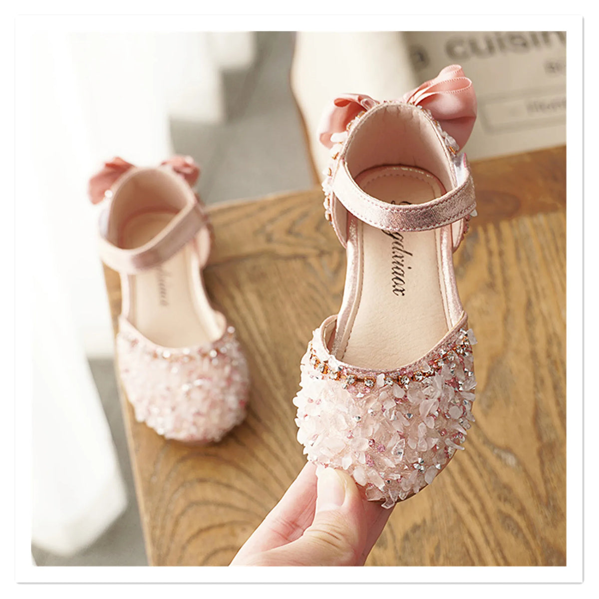 rhinestone Soft Sole Girls' Half Sandals