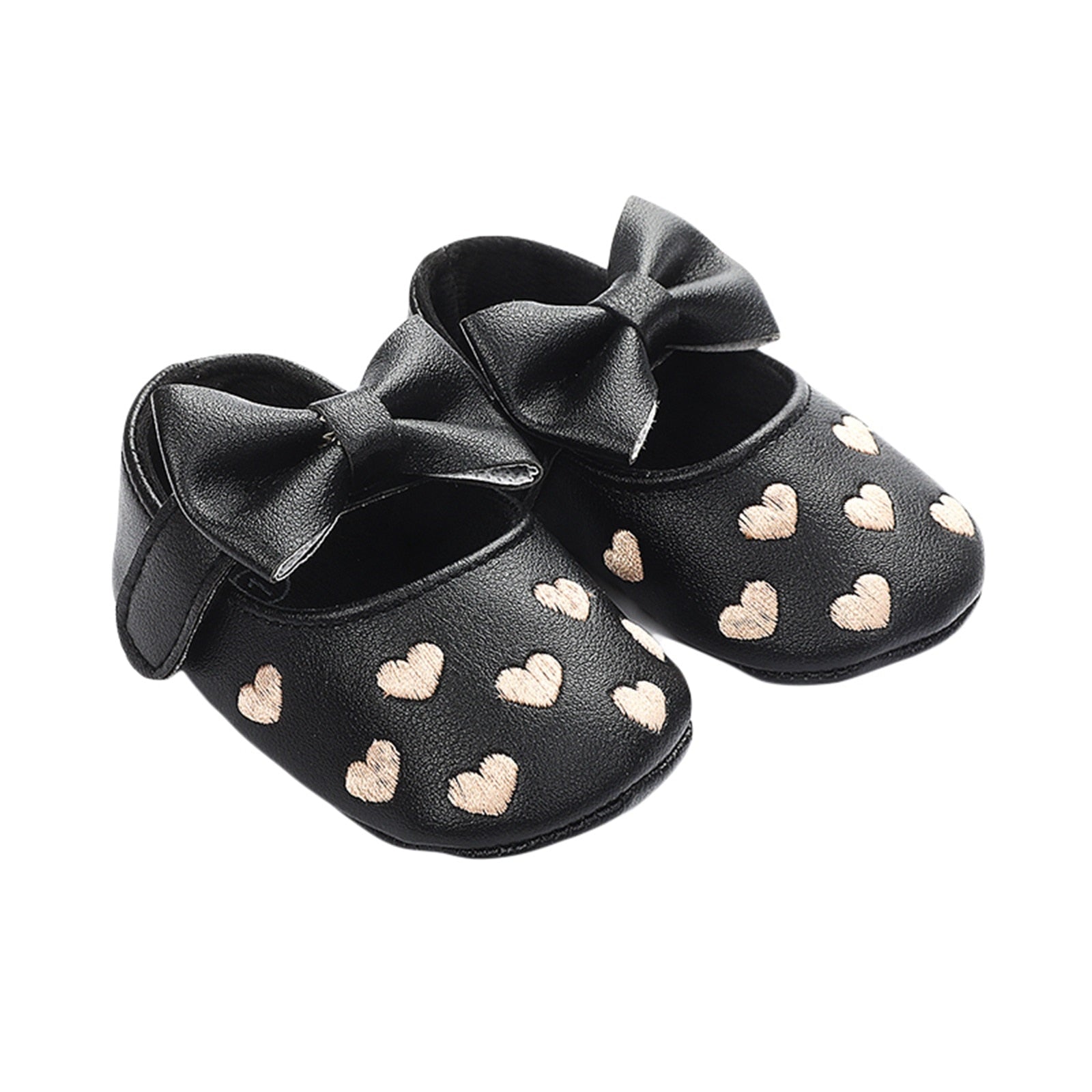 Scarpa da bambina con fiocco e cuore