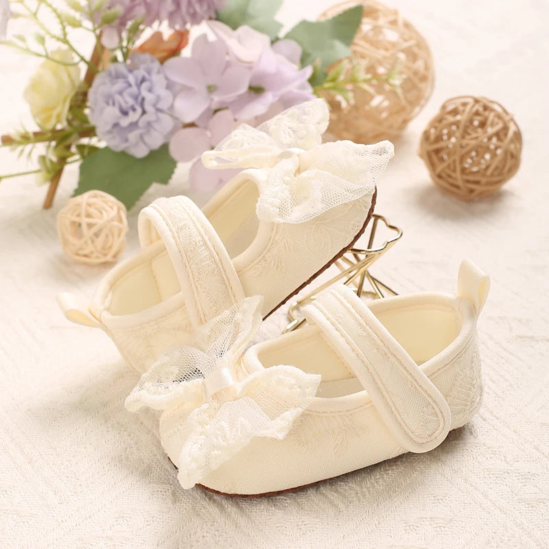 Baby Shoes 0-18 Months Female Baby Bow Soft Bottom Princess Shoes