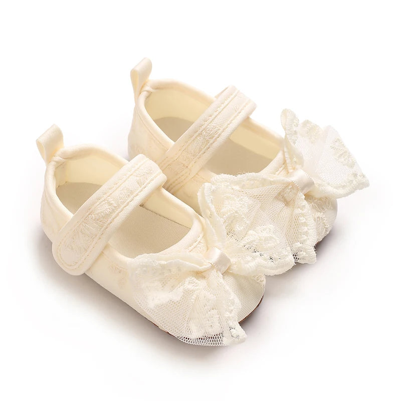 Baby Shoes 0-18 Months Female Baby Bow Soft Bottom Princess Shoes