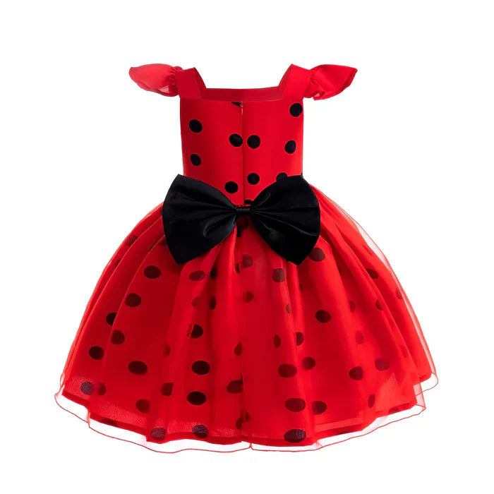 Red Children's Dress with Black