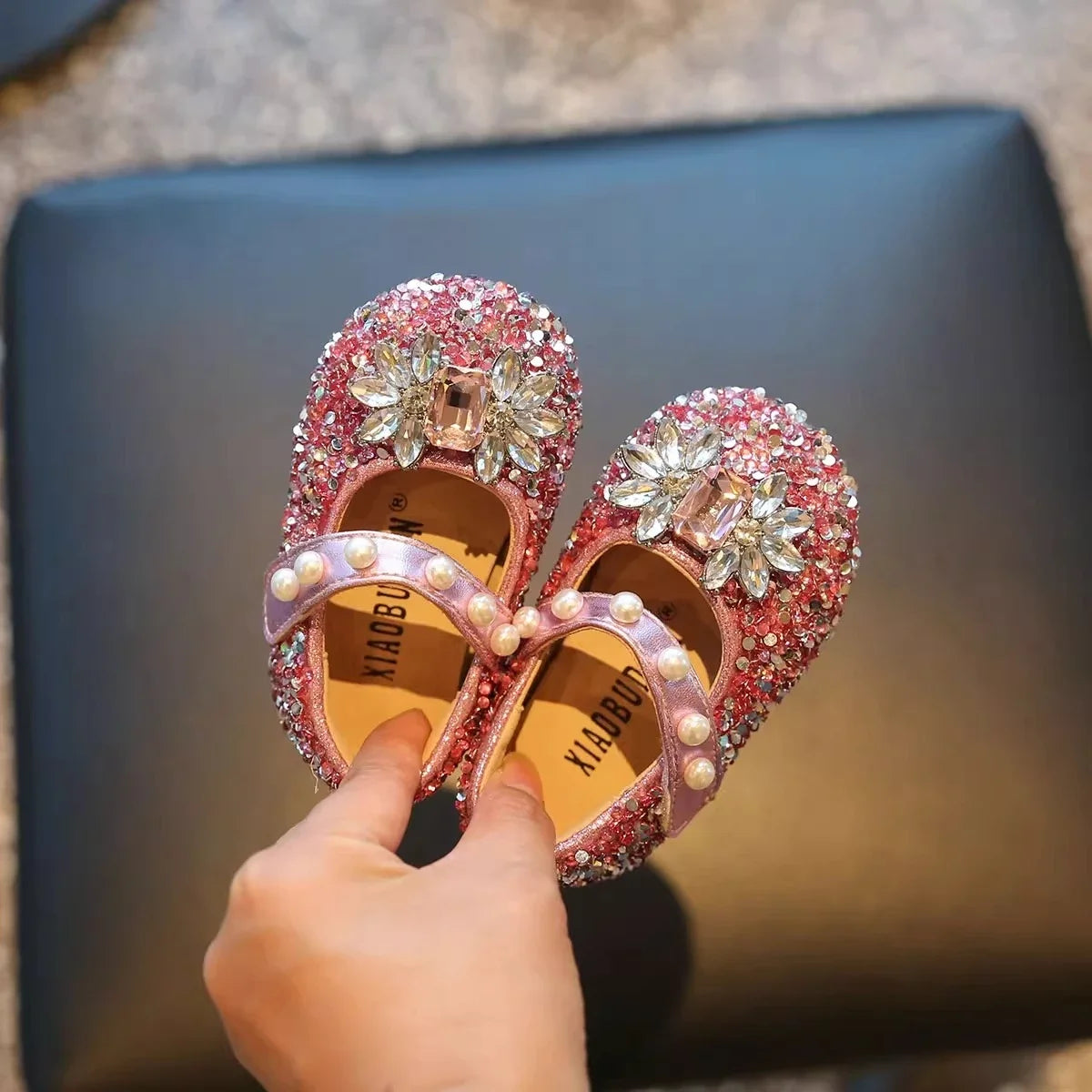 Toddler Kids Princess Shoes Shiny Crystal