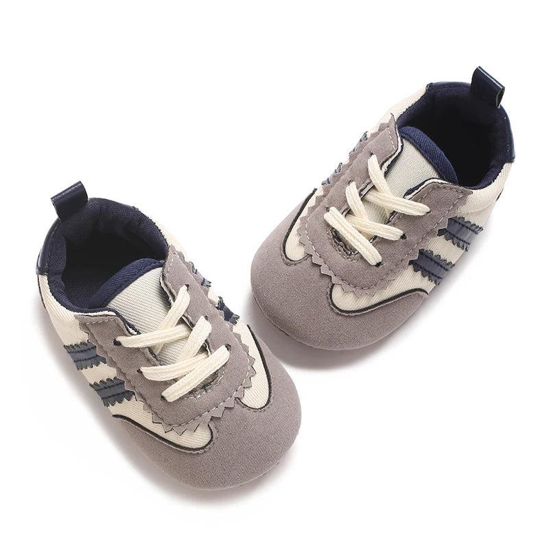 Fashion Color Blocking Lace Up Casual Shoes