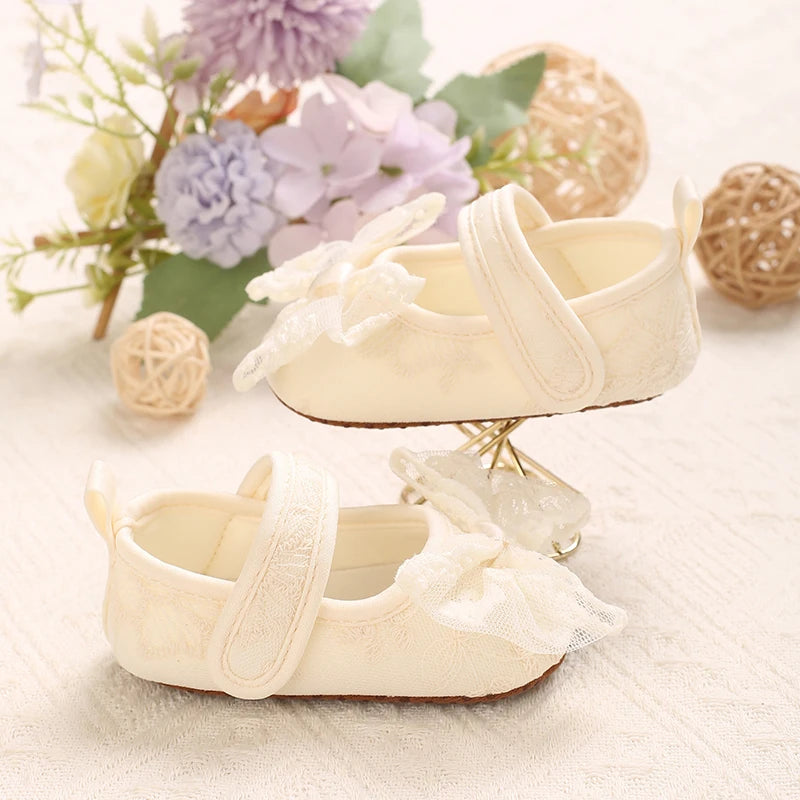 Baby Shoes 0-18 Months Female Baby Bow Soft Bottom Princess Shoes