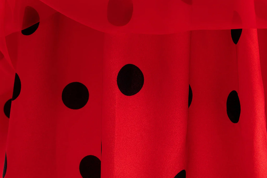 Red Children's Dress with Black