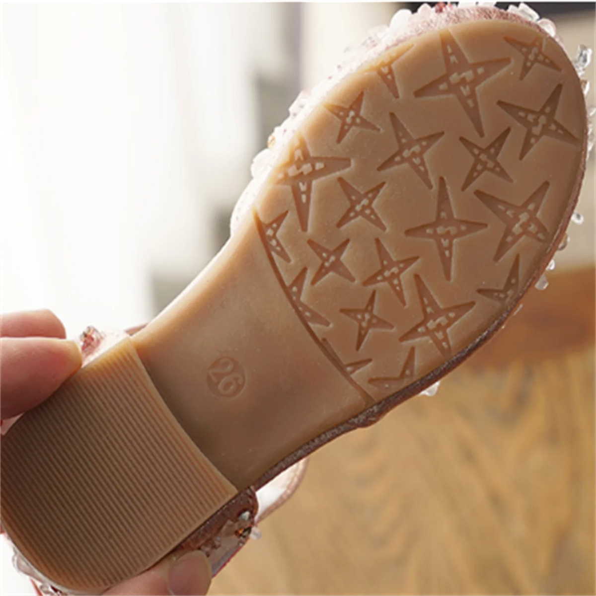rhinestone Soft Sole Girls' Half Sandals