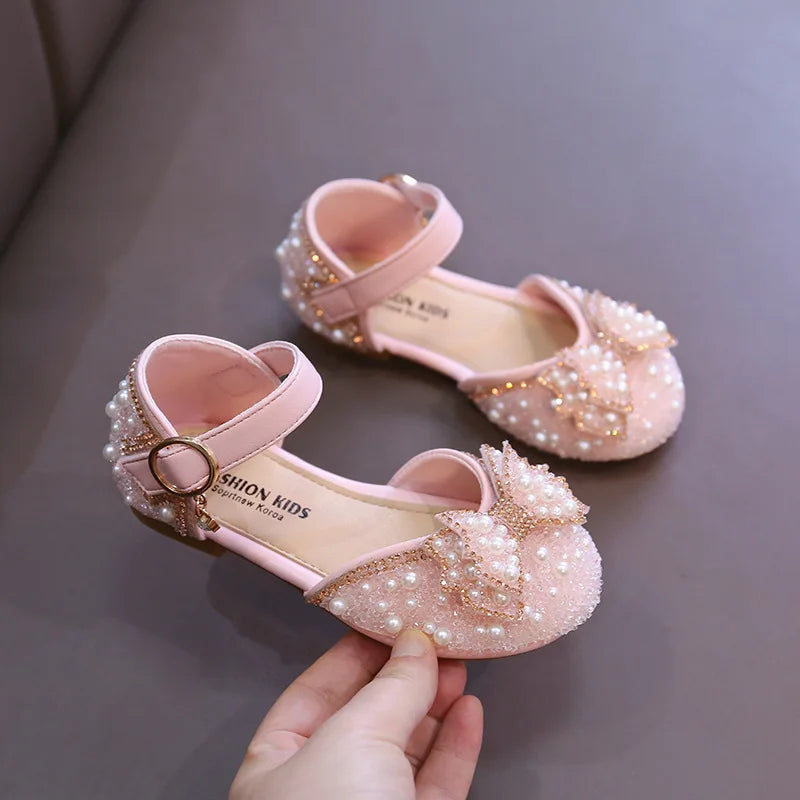 Cute Rhinestone Decorated Girls Shoes