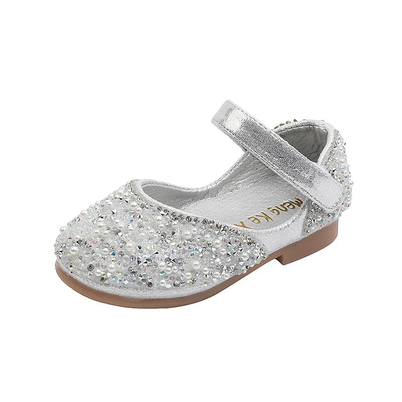 Autumn Girls Rhinestone Leather Shoes