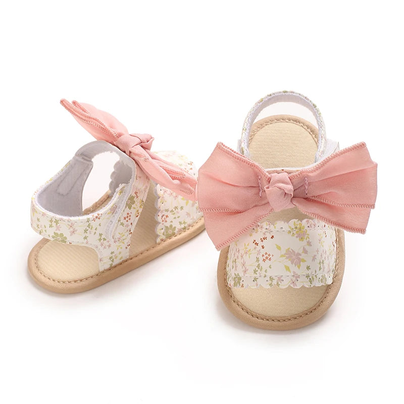 Infant Pre-Walker Shoes 0-1Year Baby Girls Bow Sandals
