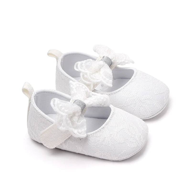 Baby Soft Cotton Shoes Beautiful Lace Bowknot