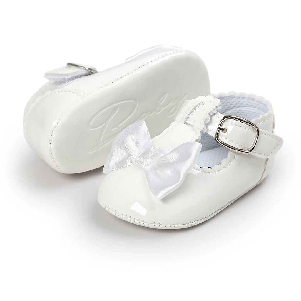 Meckior Baby Girls Shoes Classic Bowknot Rubber Sole