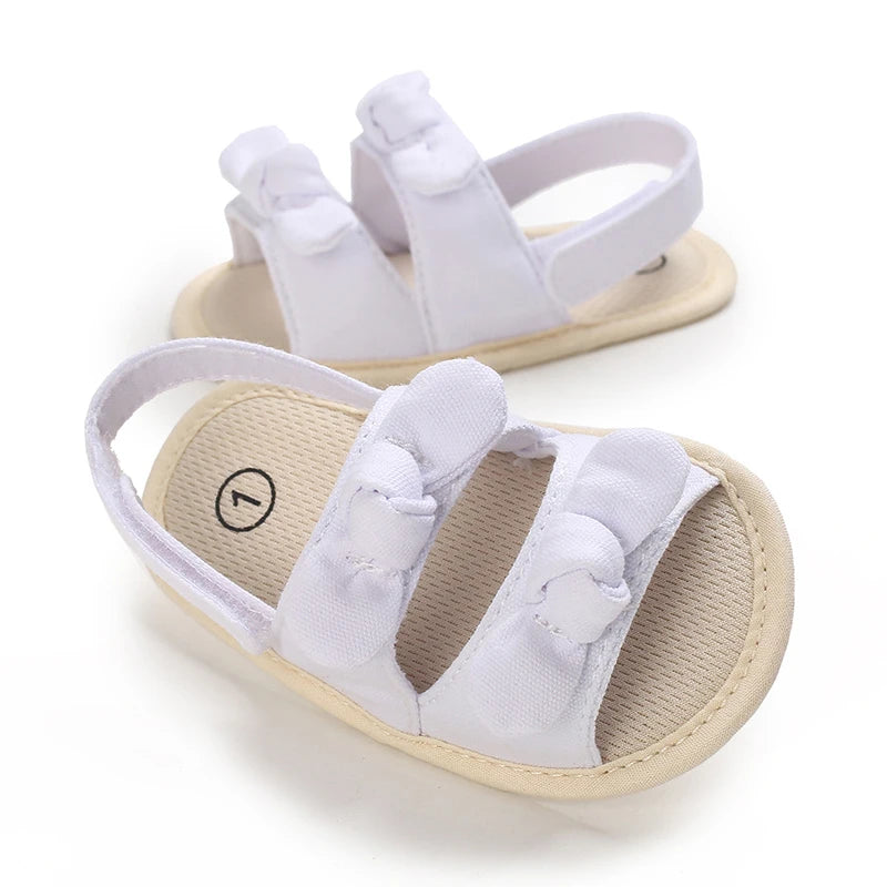 Baby Shoes Sandals Baby Girl Summer Flat White Flower Princess Shoes