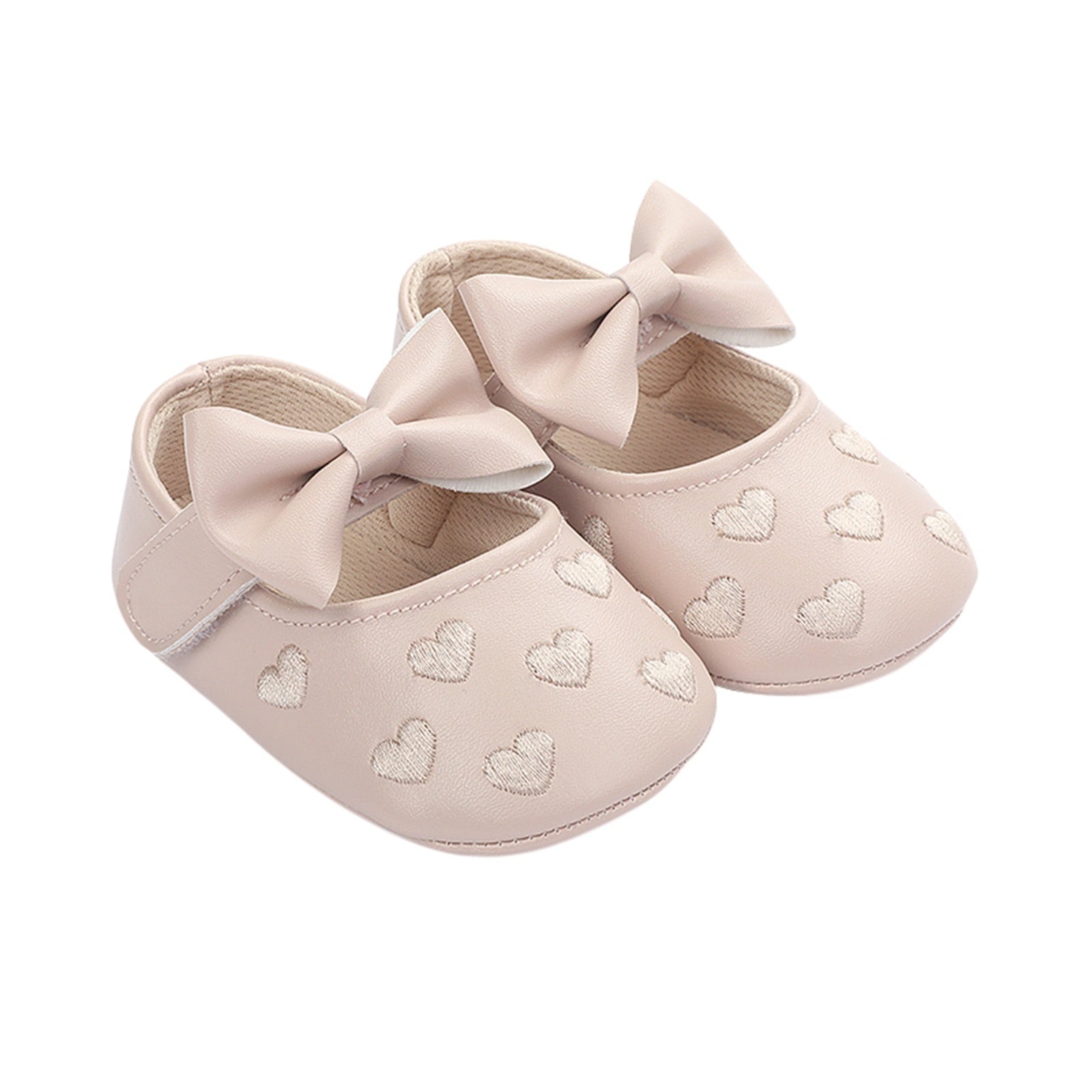 Scarpa da bambina con fiocco e cuore